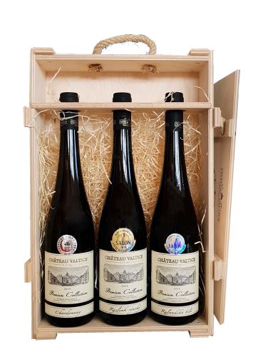 3x Premium Collection z Chateau Valtice v dřevěné bedně - Salon vín