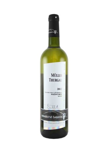 Müller Thurgau, Pozdní sběr, 2012, Vinařství Šabata, 0.75 l