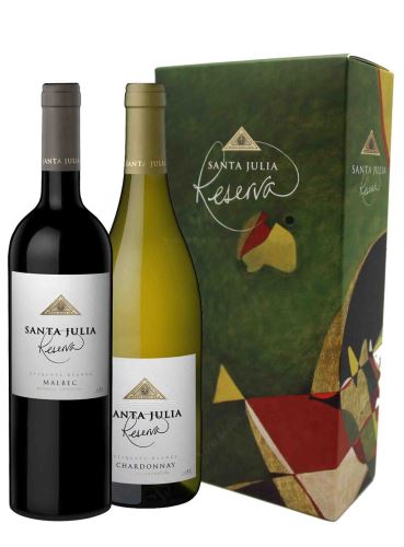 Malbec - Chardonnay, Reserva, 2013, Santa Julia, 2x 0,75l + dárková krabička